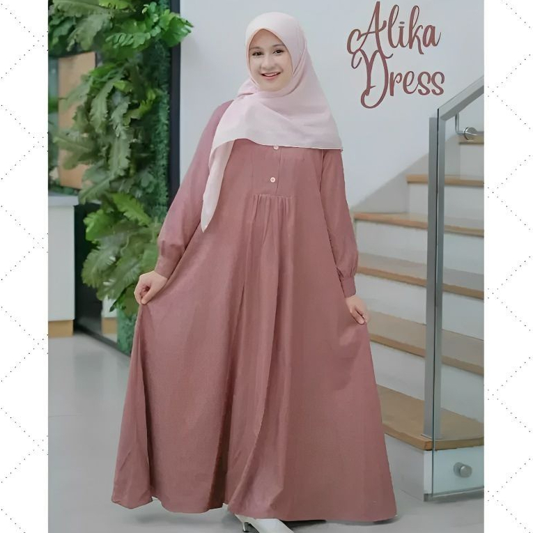 Gamis Crinkle Anak usia 7-15thn Baju Muslim Anak Perempuan Gamis Anak Crinkle grosir baju anak