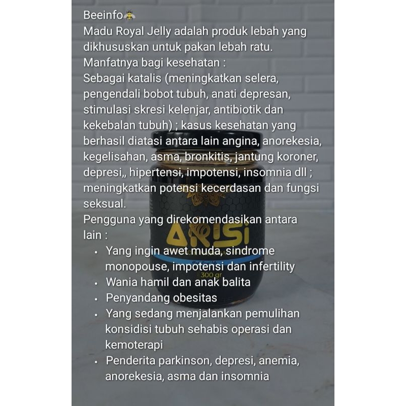 

Madu ARISI ROYAL JELLY