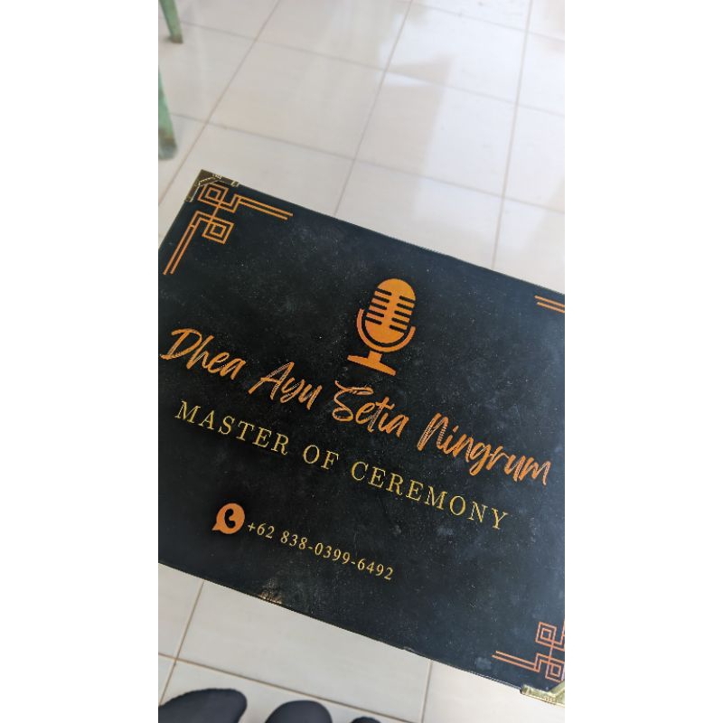 cue card/ papan MC castom
