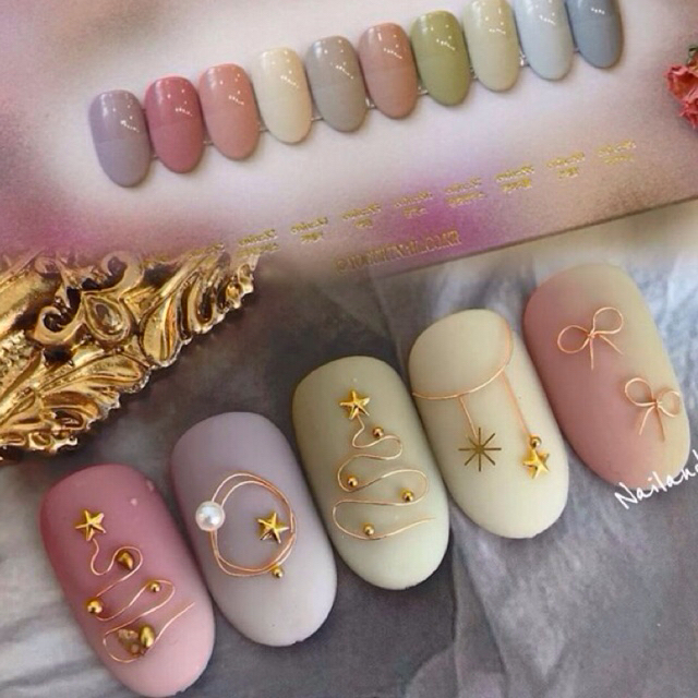 press on nail pastel natal