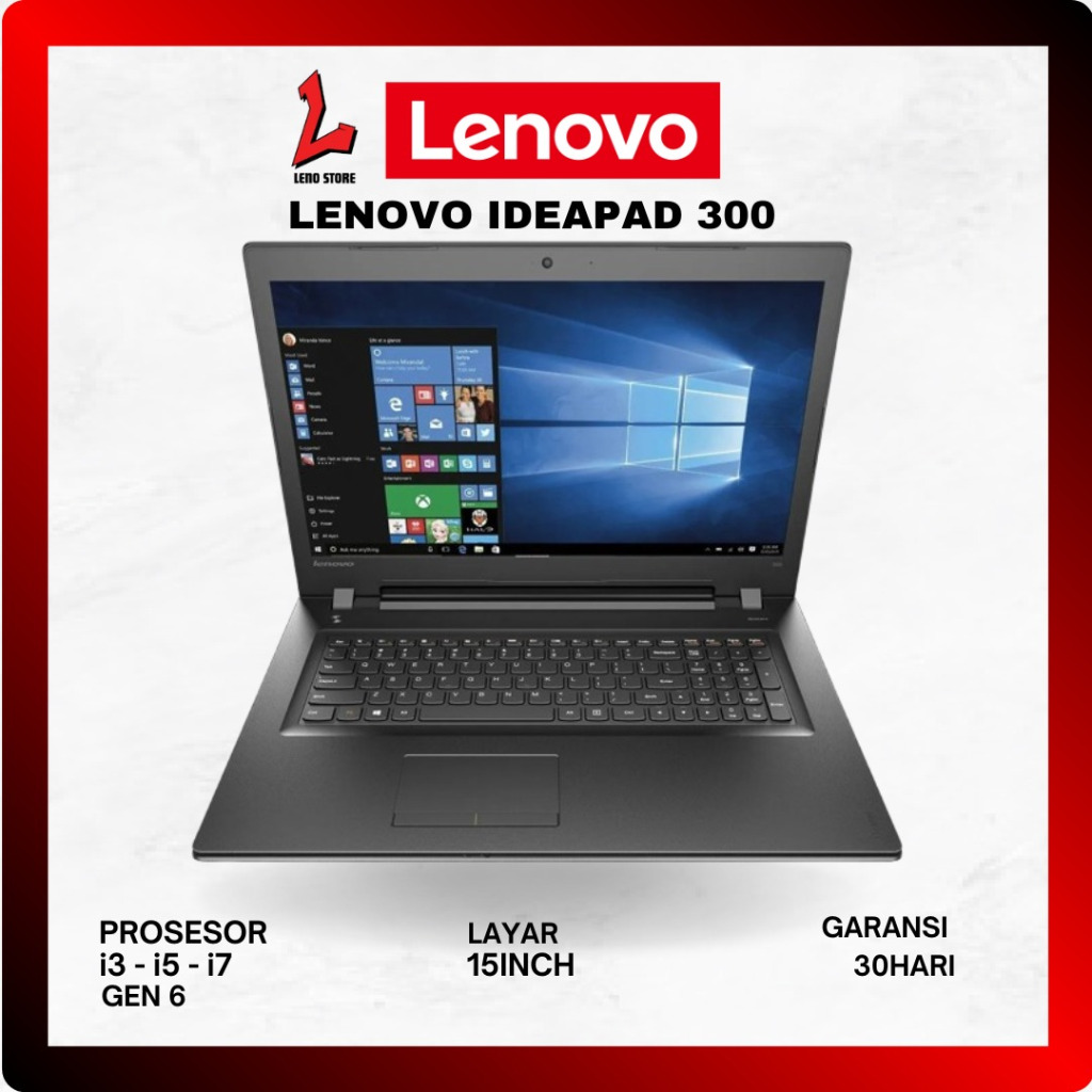 Laptop Lenovo IdeaPad 300 320 Intel Core i5 AMD A6 Pentium RAM 8GB SSD Laptop Second Seken Bergarans