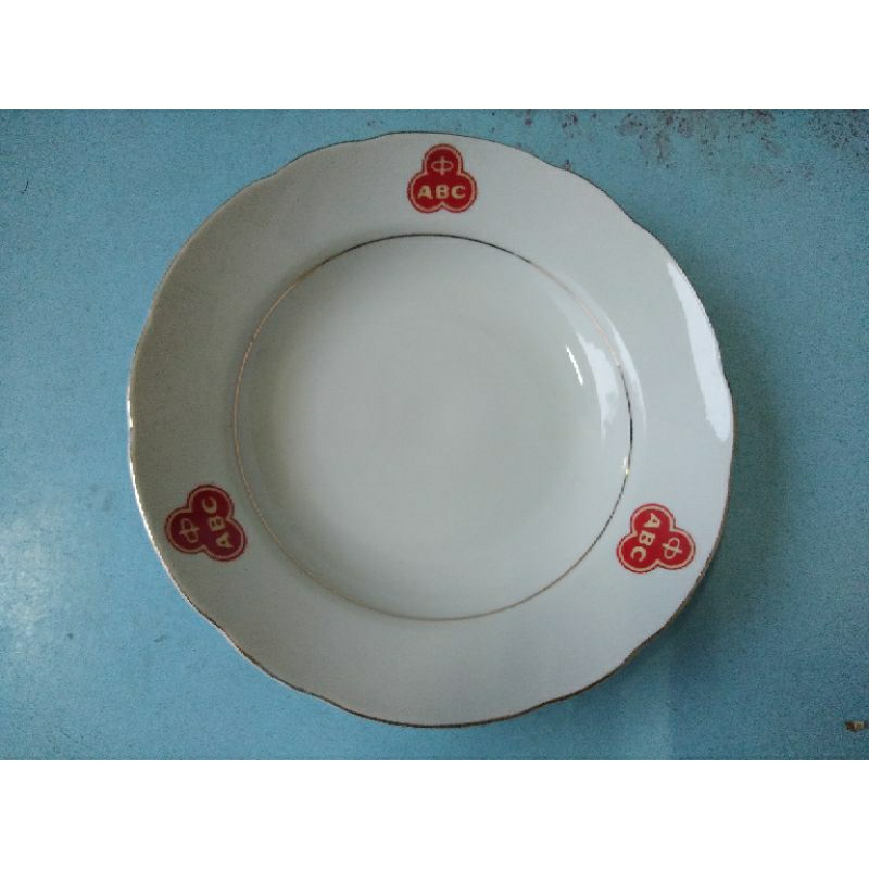 PIRING MAKAN KERAMIK ABC LIST EMAS