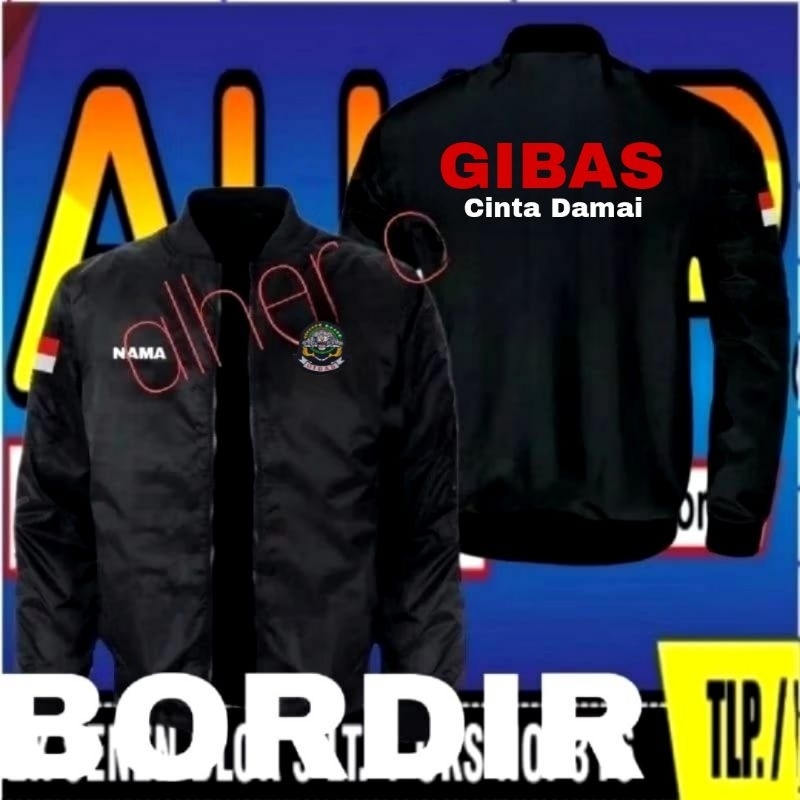 Jaket bordir Gibas cinta Damai jaket Gibas cinta Damai jaket bomber GIBAS cinta Damai jaket seragam 