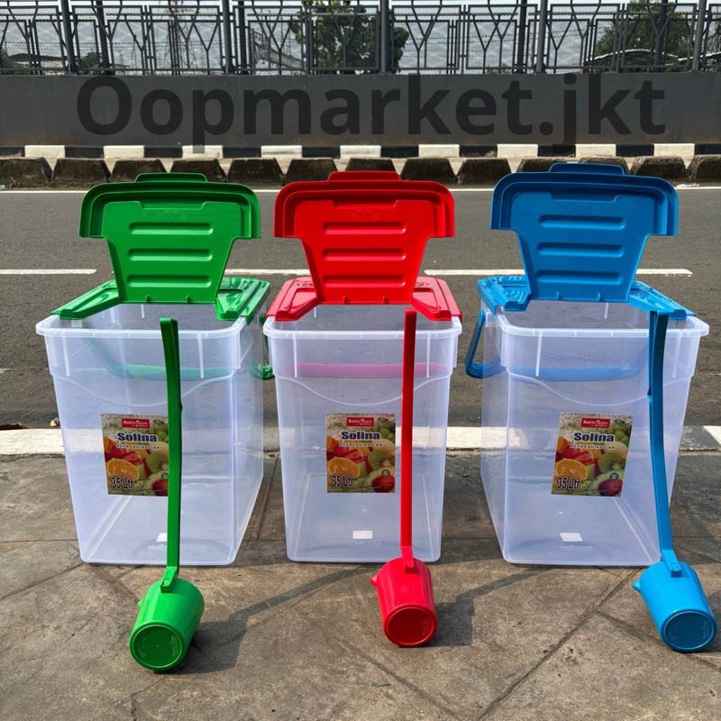 SOLINA - Toples Es Buah 35 Liter + Gayung Lion Star / Aquarium Es Buah
