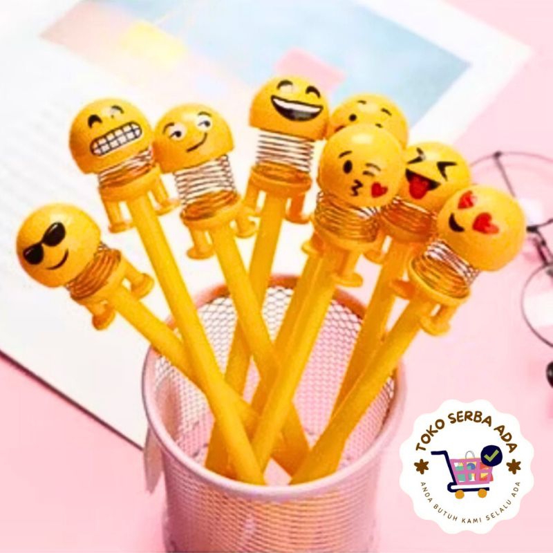 

Pulpen Gel Emoticon - Pulpen Kepala Emoticon Godek - Gel Pen Fancy Murah