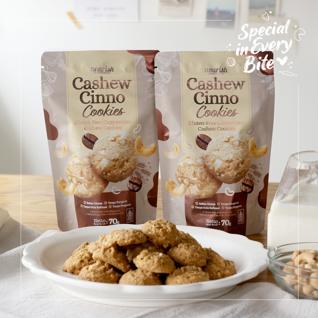 

wiw Cashewcinno Cookies - Gluten Free Cappuccino Cashew Cookies 70gr