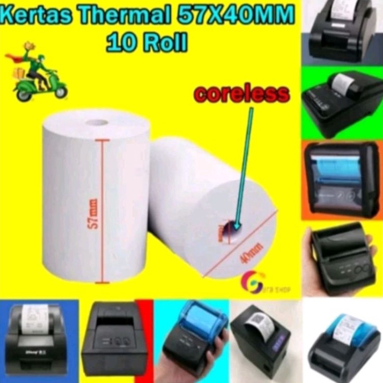 

Super Unik kertas kasir 58x4mm Corellesfull kertas paket 1 pcs