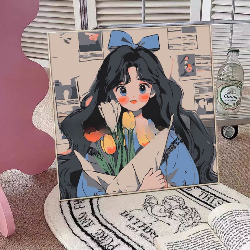 

Serba Untung GS Paket Melukis Paint By Numbers Kit Anak Kanvas Gambar Colouring Belajar Mewarnai STY751