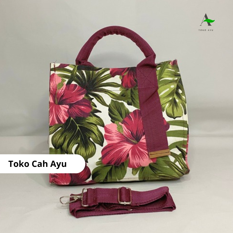 [Toko Cah Ayu] Slingbag Kanvas MJ Handbag Kanvas Tas Slempang cewek