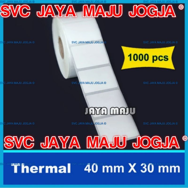 

MURAH 1000 PCS/ROLL LABEL THERMAL 40X30 40X30 THERMAL TOP COAT - 1 LINE - FACE OUT - ISI 1.000 PCS || CORE 1" || LABEL BARCODE TANPA RIBBON DIRECT THERMAL || 40x30 40 x 30 4x3 cm 4 x 3 cm PUSKESMAS RUMAH SAKIT TOKO SWALAYAN SUPERMARKET