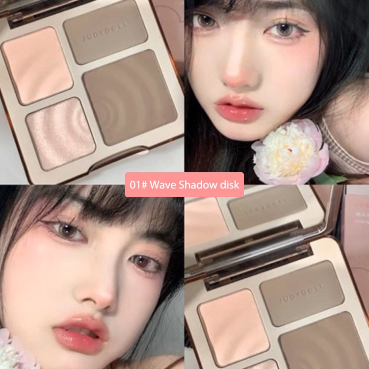 Produk Trending COD3 In 1 Highlighter Palette  Blusher Matte Face Makeup Pigmented Blusher Palette C