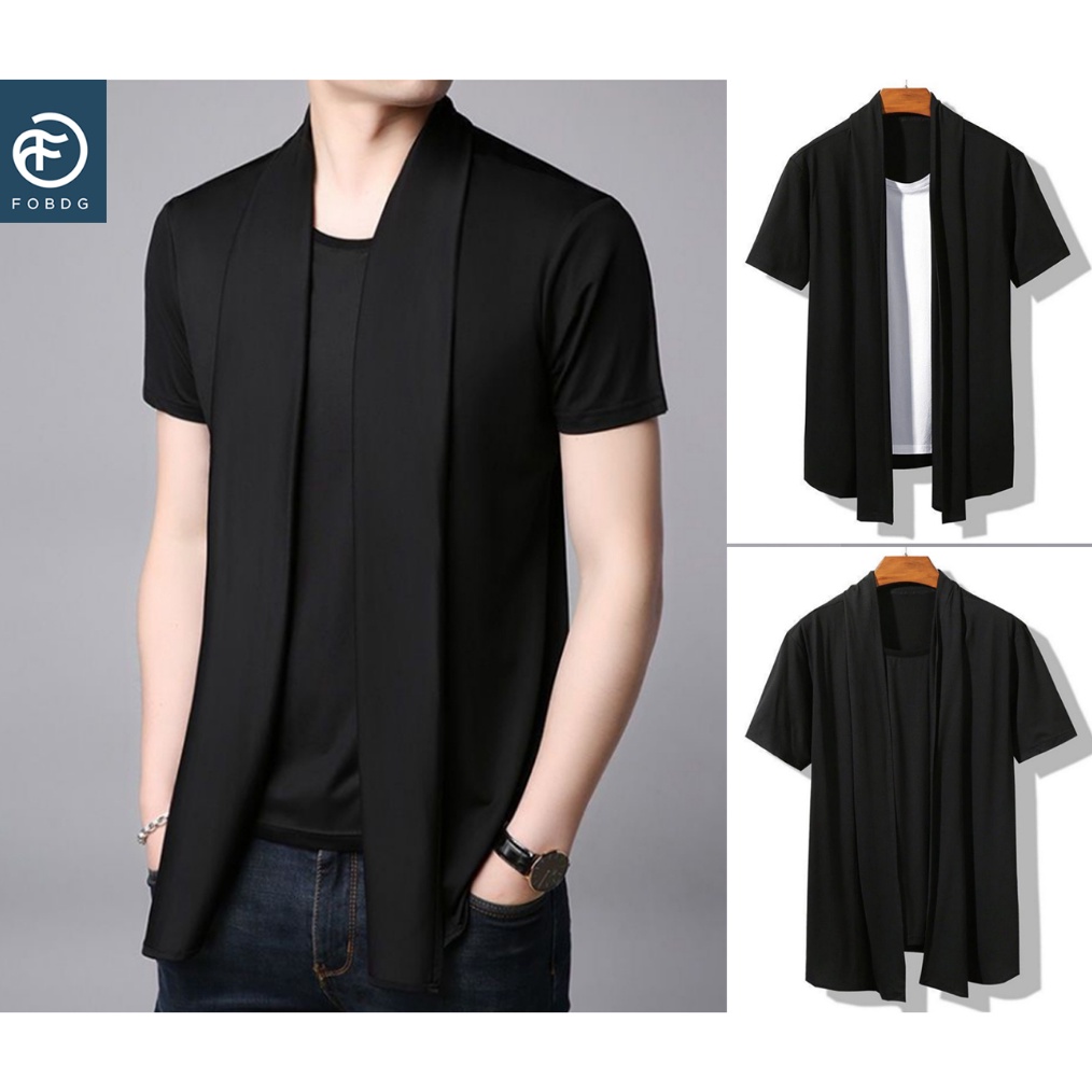 Fobdg Tshirt Blazer Bayur Pria Kaos Lengan Pendek inner dalam Manyatu Blazer Pria