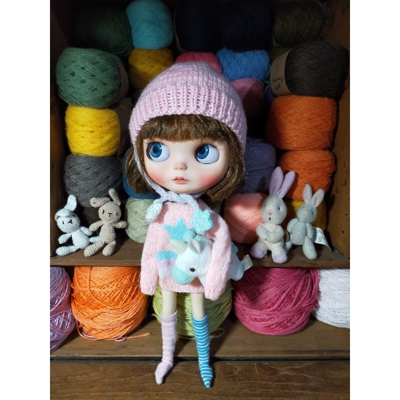 Tjotaku Miniatur Sweater Rajut Basic Baju Blythe Barbie Miniature
