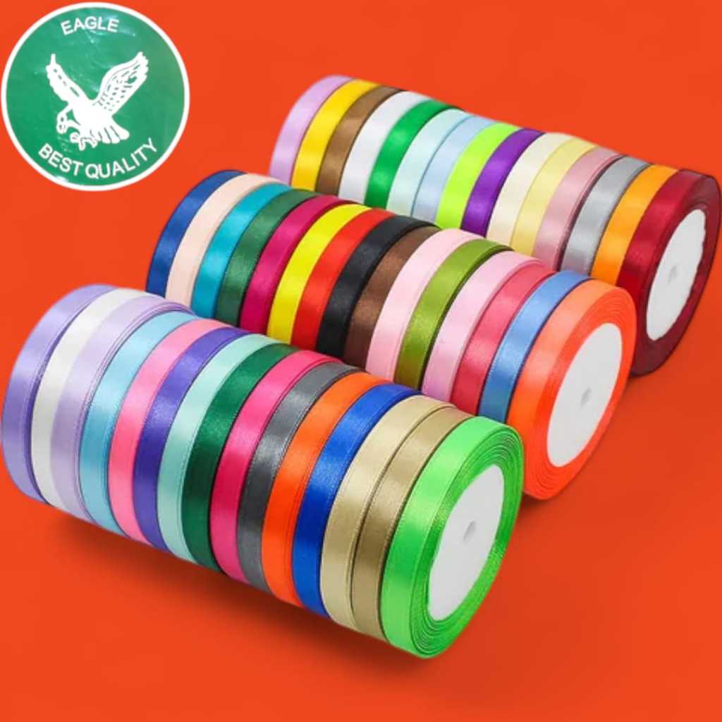 

Pita Satin Eagle Brand 1/2 Inch 1.25 Cm 25 Yard Pembungkus Kado (Pita Kado Eagle Brand)