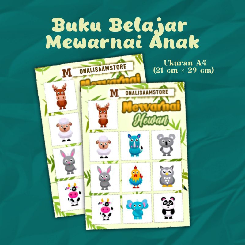 

[MonalisaATKStore] [LNP01, LR02, LF03, LFR04, R5, F06, FR07, ULNFR02, M04, MR05, PaketUnicorn09] Buku Belajar Mewarnai Hewan Anak - Buku Mewarnai