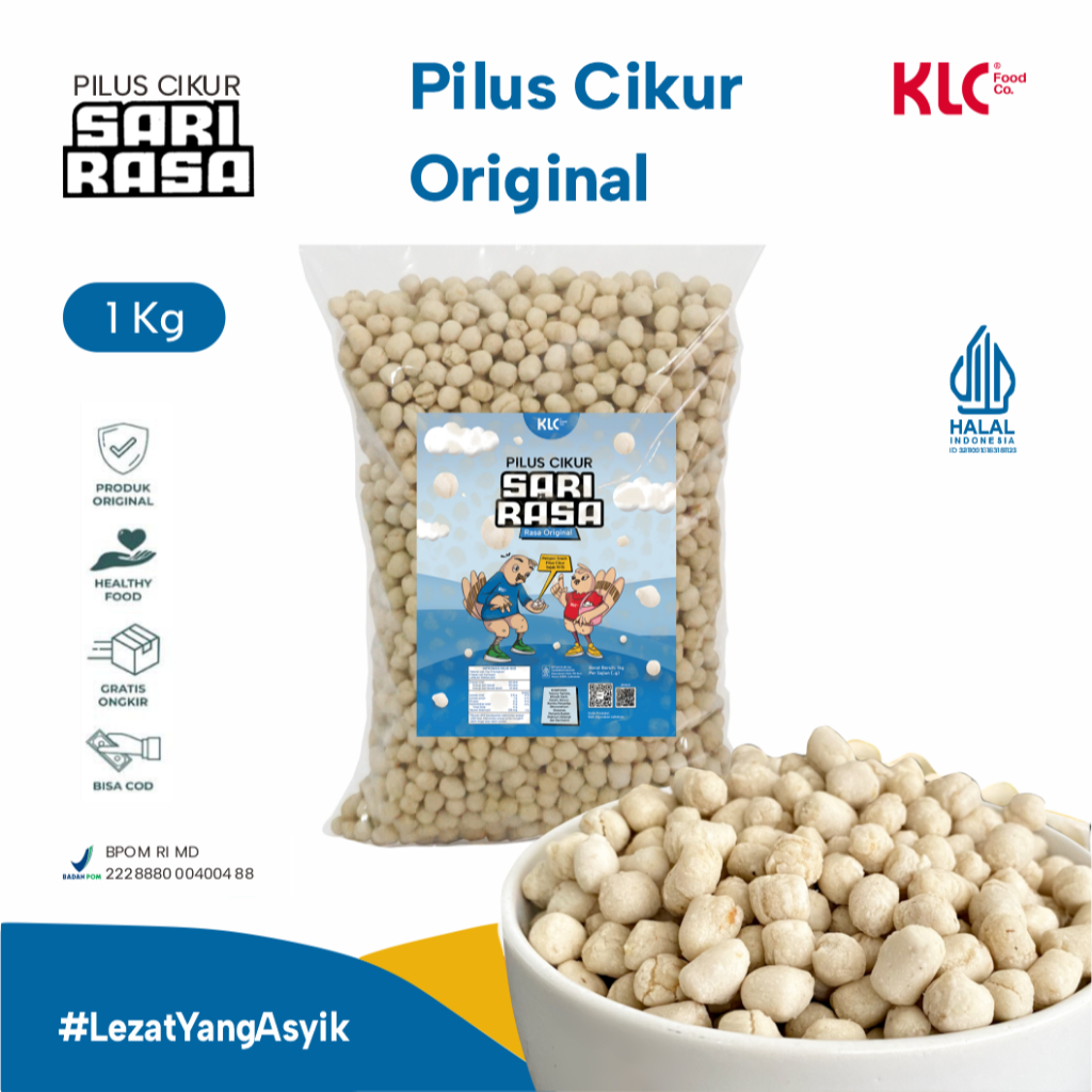 

Pilus Cikur / Kencur 1kg Sari Rasa KLC Food Co. Snack / Makanan Ringan Murah