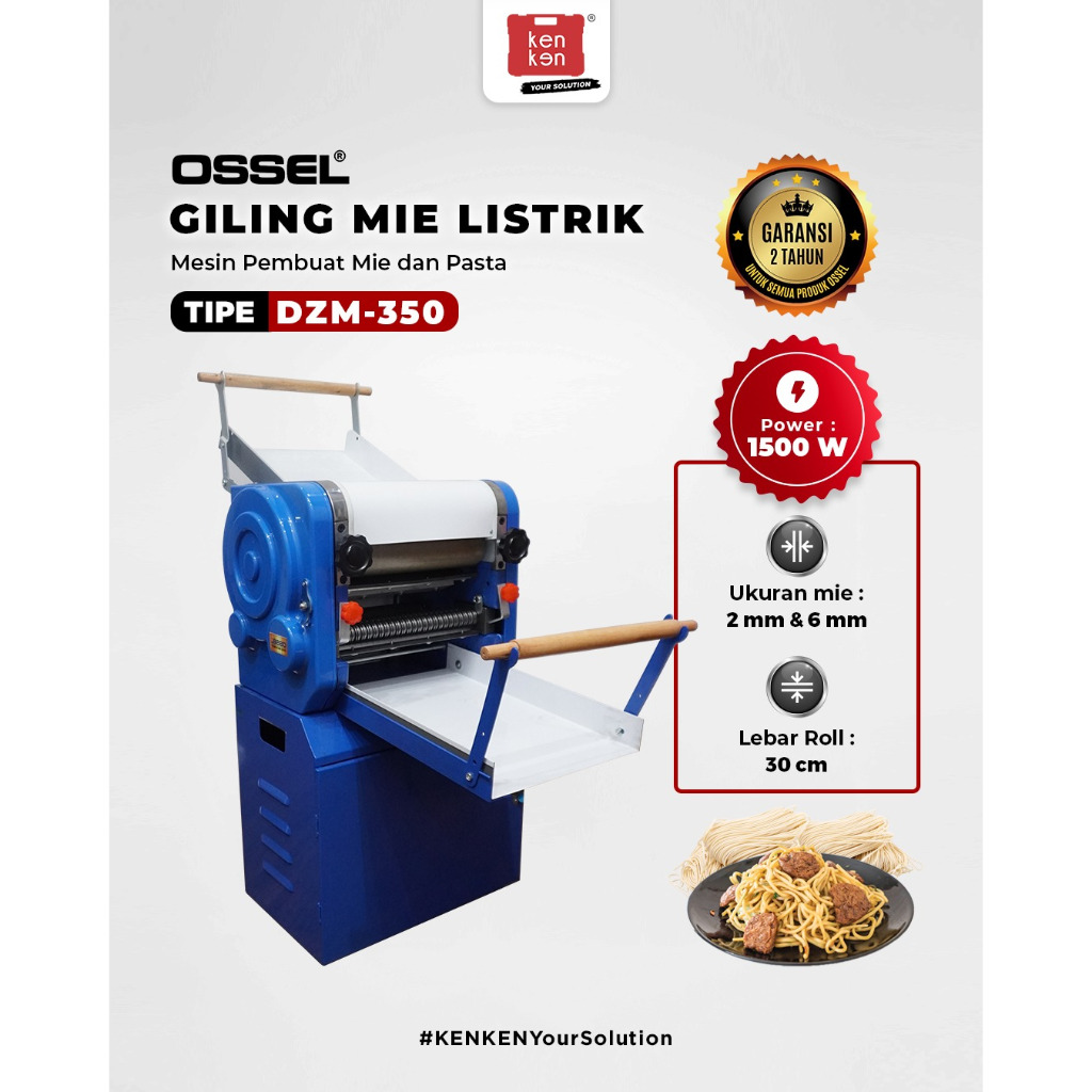OSSEL Gilingan Mie Listrik DZM350 Mesin Giling Mie Listrik Osel Giling Mie Listrik Cetak Mie Listrik