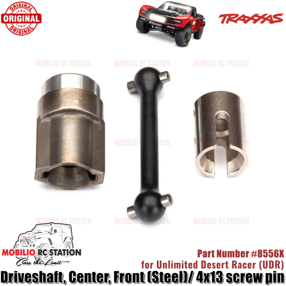 Traxxas Part #8556X Driveshaft Center Front  Steel with Screw Pin for Unlimited Desert Racer (UDR) R