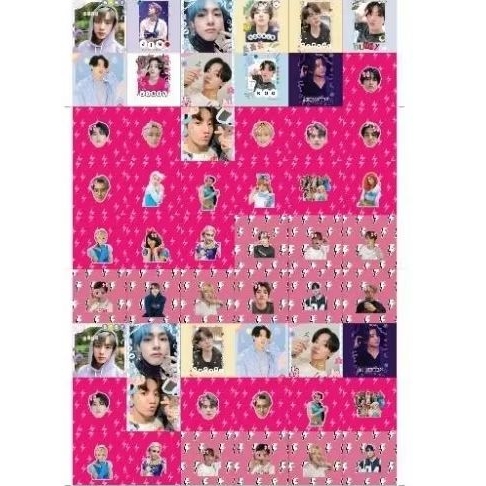 

(isi 54pcs) Stiker Hologram KPop BTS Enhypen Nct