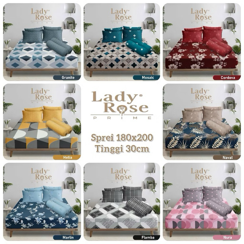 LADY ROSE | Sprei Lady Rose King size 180x200 - Sprei Lady Rose Karet