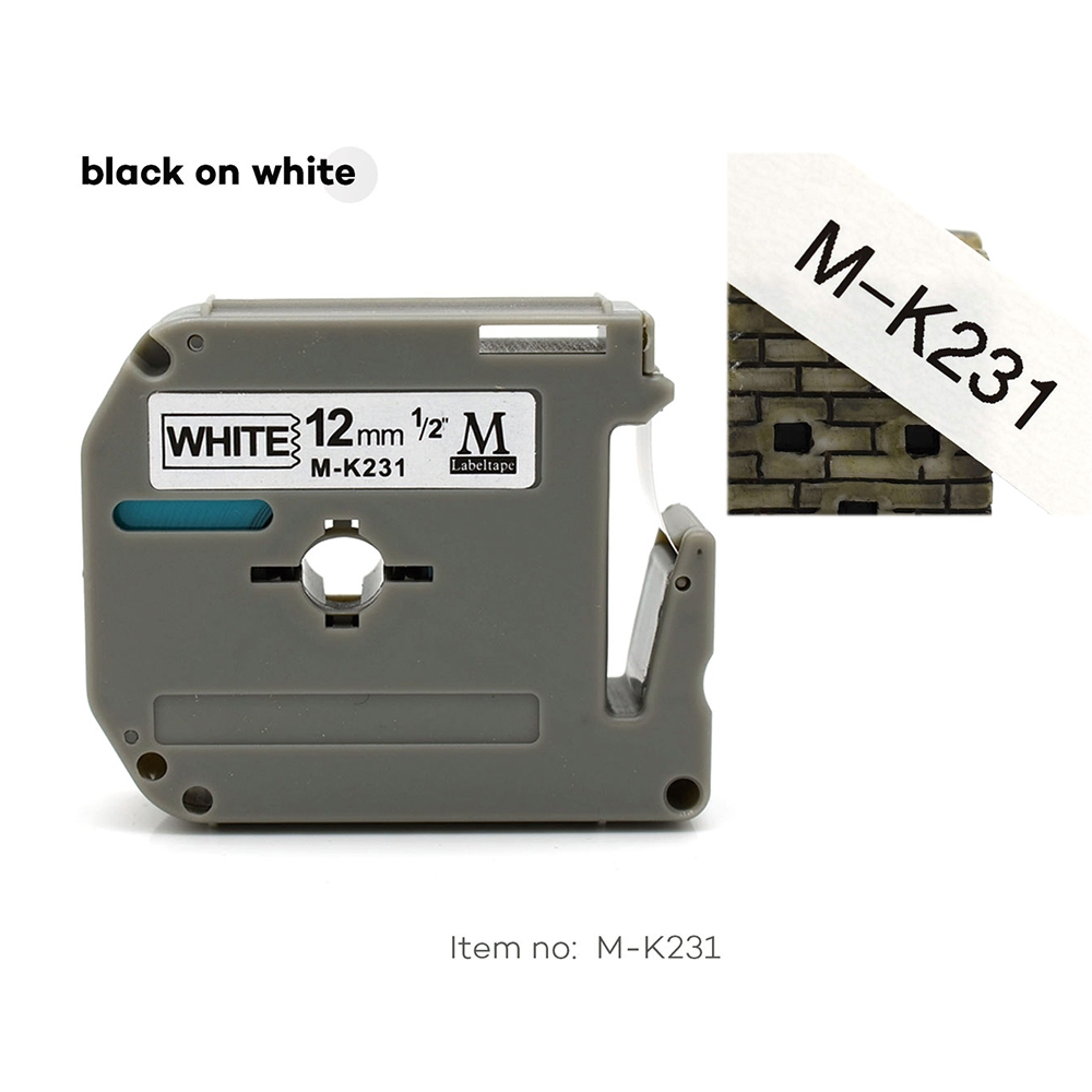 

Label Tape MK Compatible Brother P Touch Printer PT-80 PT-90 PT-M95 MK-231 MK 231 MK231