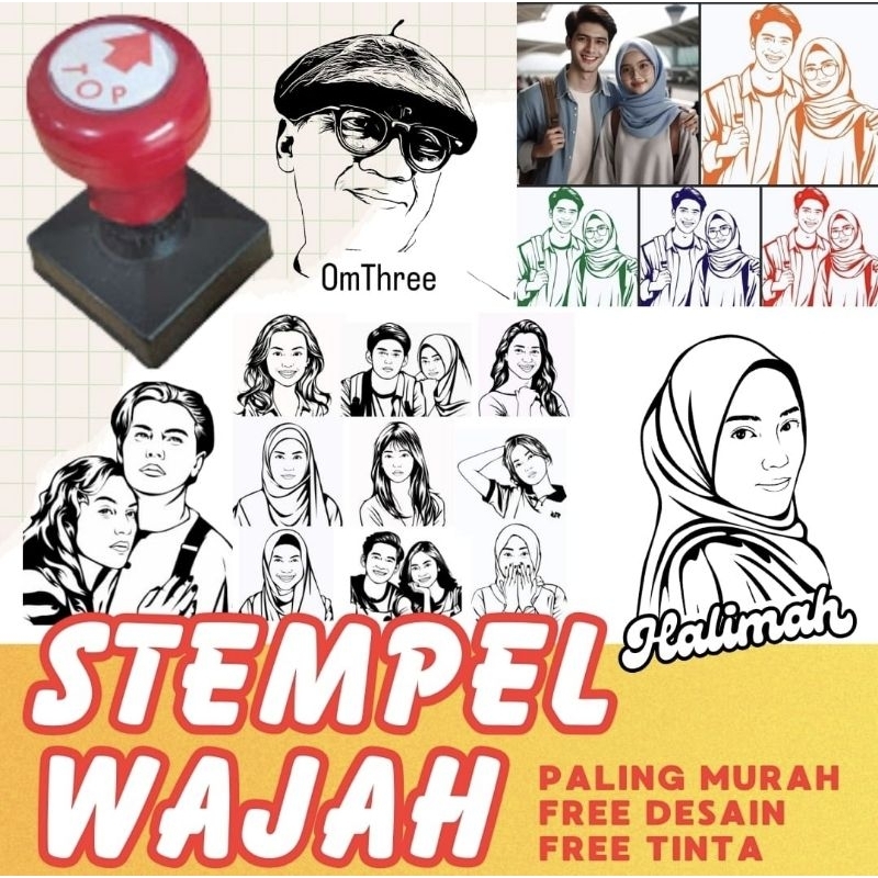

STEMPEL WAJAH / FOTO CUSTOM FREE DESAIN