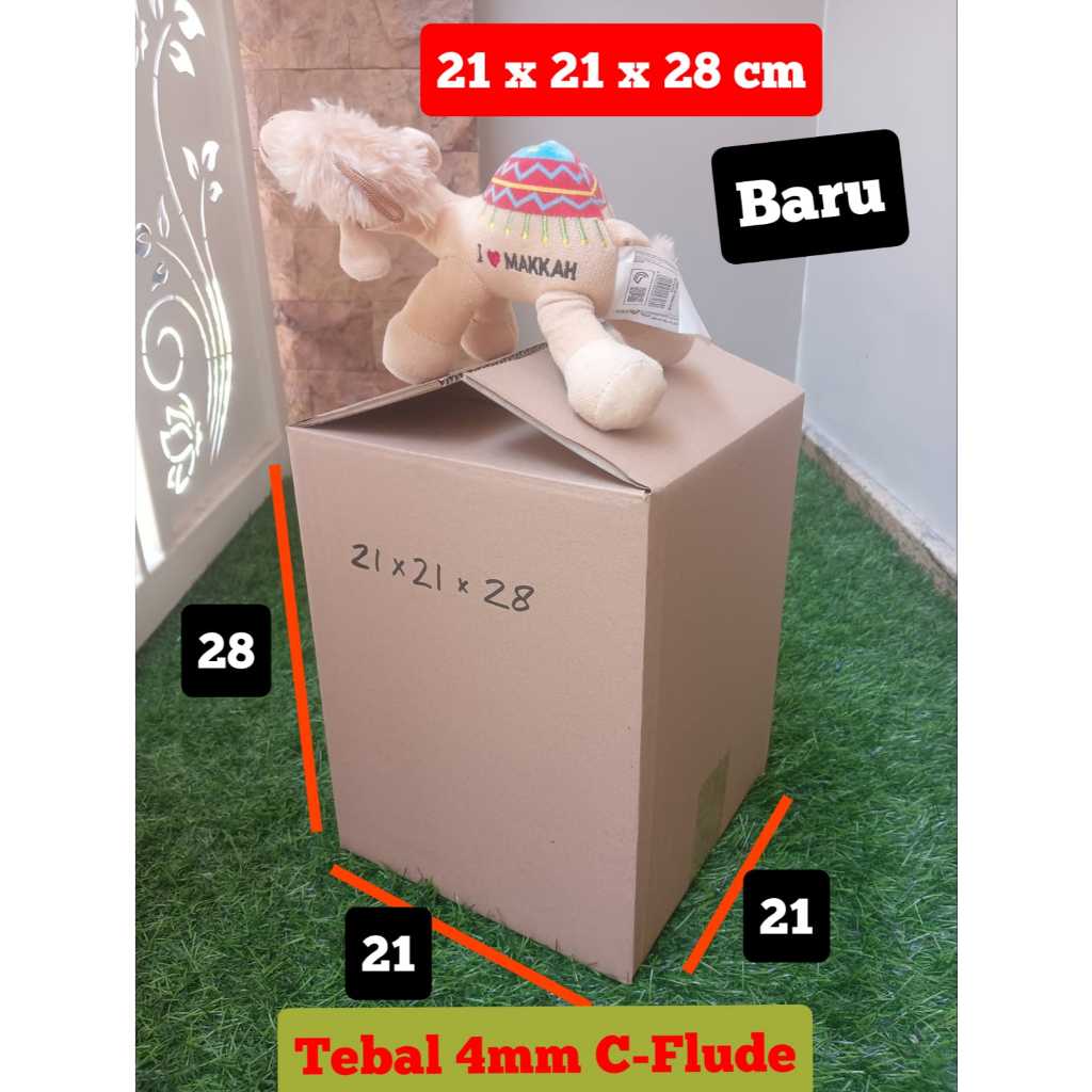 

C-FLUDE TEBAL 4MM KARDUS BOX PACKING 21X21X28cm / KARDUS PACKING ONLINE SHOP 21 x 21 x 28 cm kardus karton box packing