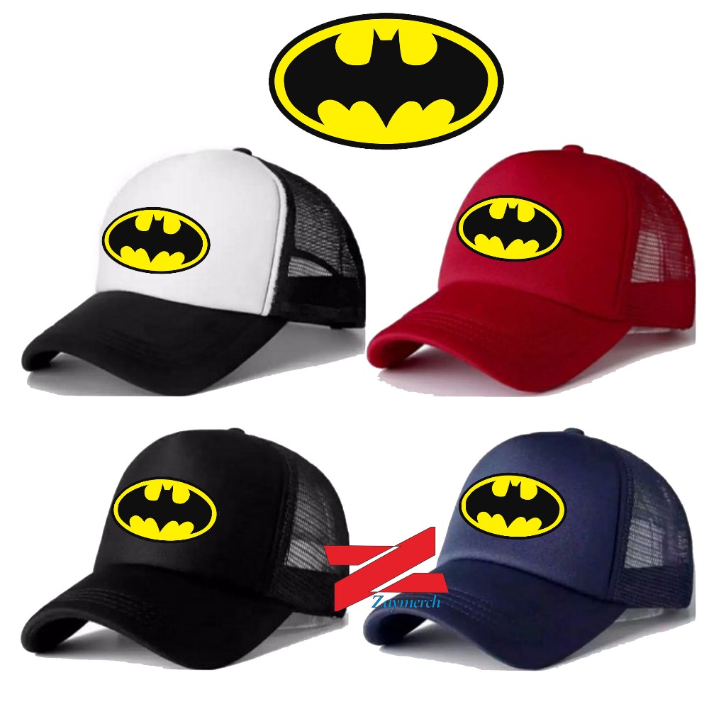 topi trucker batman logo topi jaring anak dewasa batman