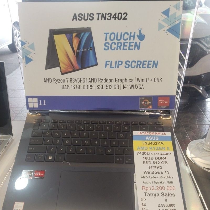 Laptop Asus TN3403YA Amd Ryzen 5 Ram 16Gb/512Gb