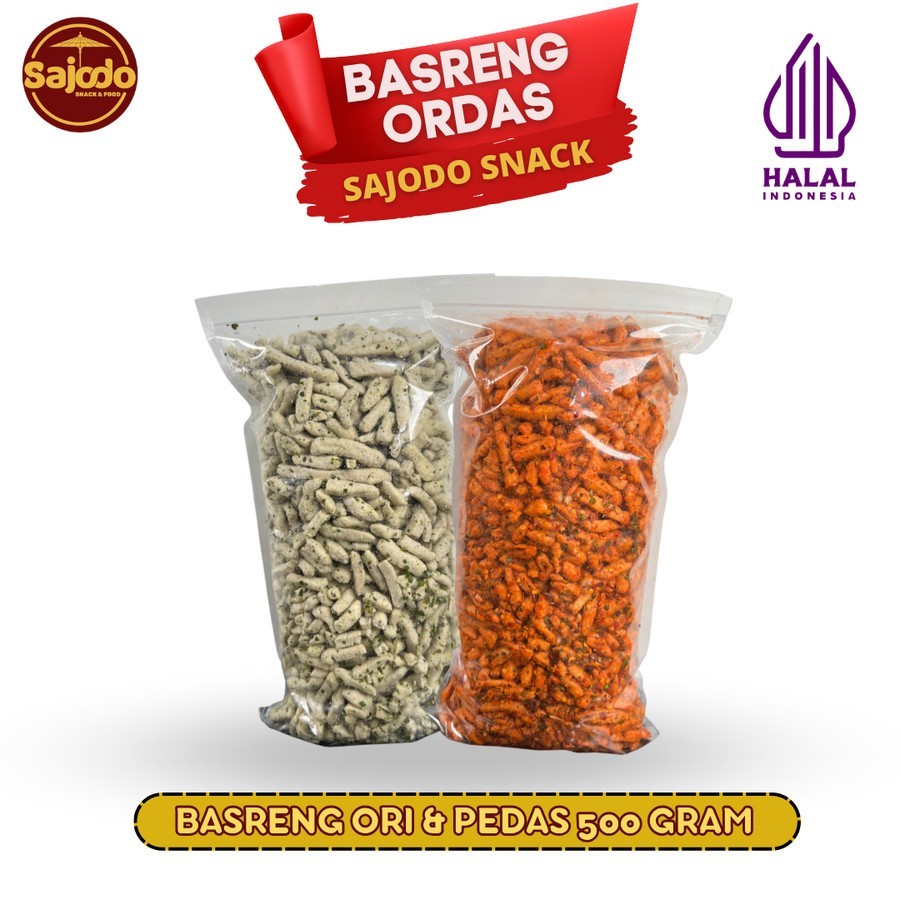 

BASRENG ORDAS ( ORI 500gram, PEDAS 500gram) Camilan Kering Makanan