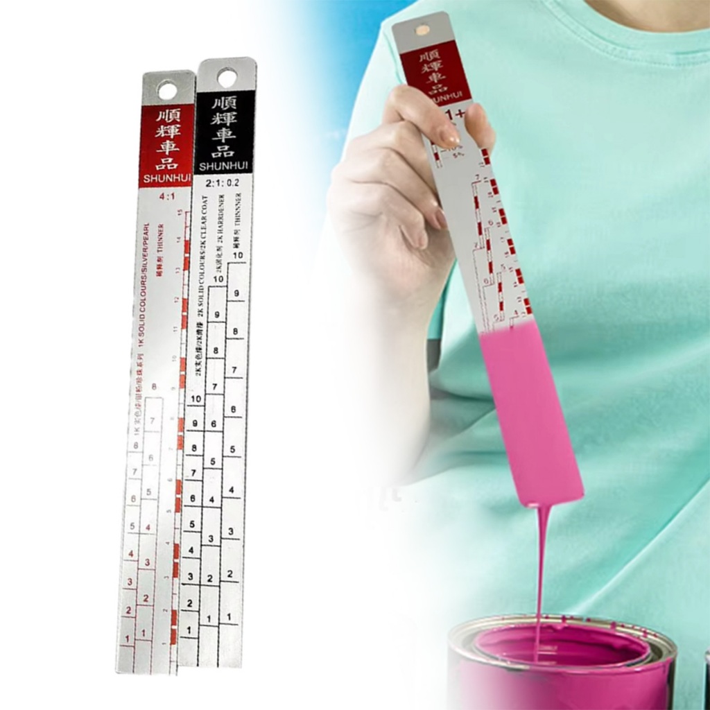 

20CM Penggaris Takar Cat / Stick Ukur / Aluminium Paint Mixing Ruler /Paint Mixing Ratio Stick /penggaris skala cat