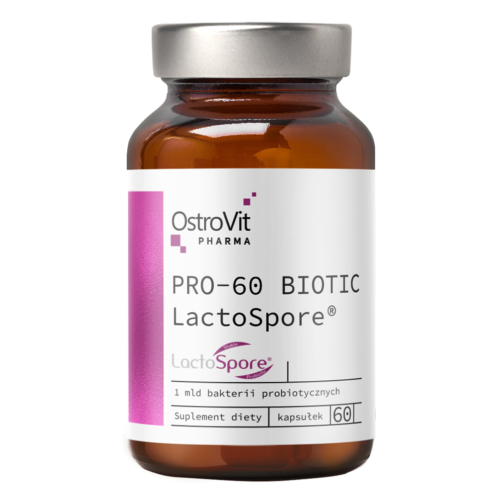 OstroVit Pharma PRO-60 BIOTIC LactoSpore 60 Kapsul Vitamin Obat Suplemen 1 x 109CFU Probiotic Bacter