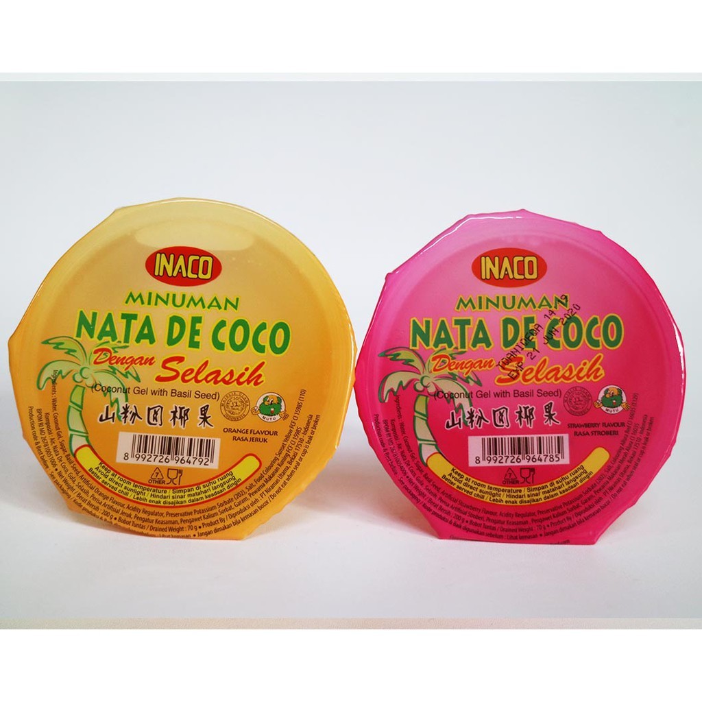 

INACO Nata De Coco Selasih cup 200gr Jeruk / Strawberry