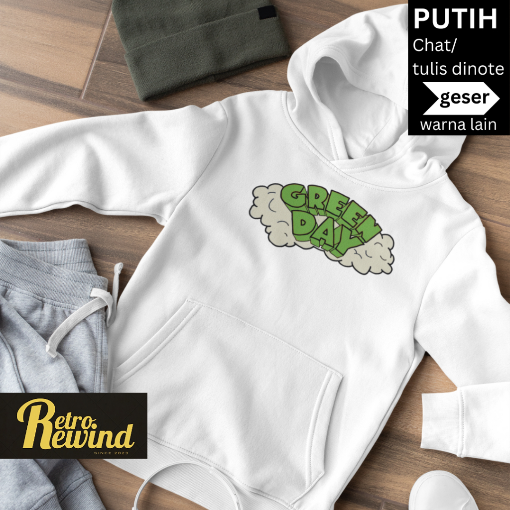 Sweater Hoodie Anak Kids umur 4-15 Thn BAND GREENDAY Size XS-XL Premium