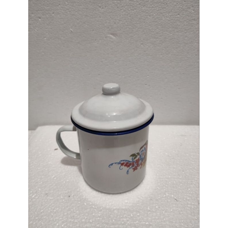 Mug putih ukuran 12cm - Mug MOTIF - Mug gelas - Mug putih motif bunga