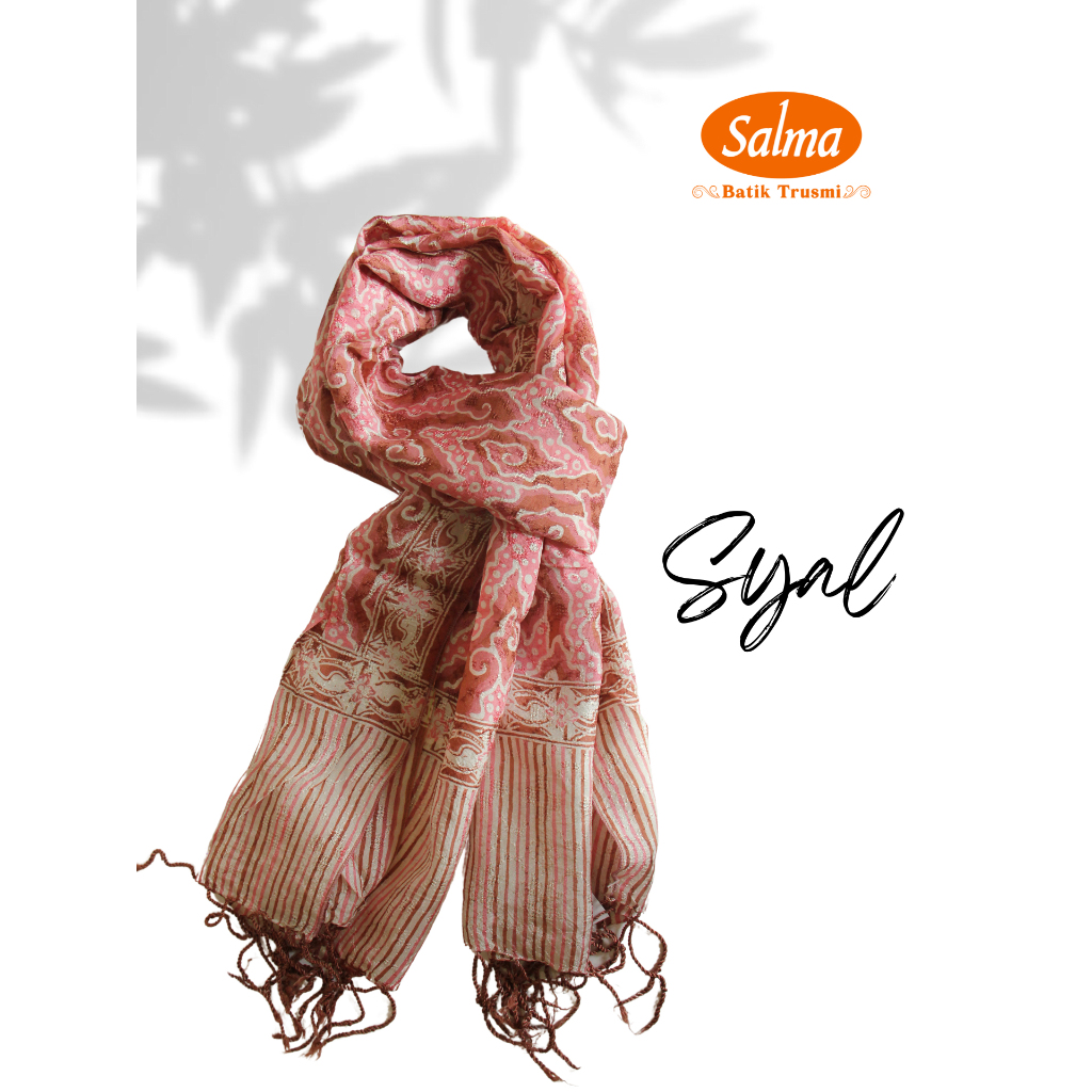 BATIK SALMA Syal Selendang Batik Viscos Motif Encim Mega Mendung Kawung Parang Abstrak Cirebon Bahan