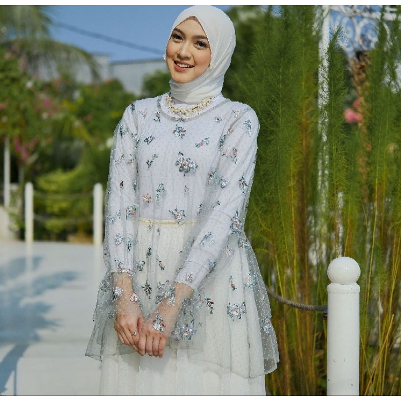 Tunik lace tile / tunik brokat / tunik tile / baju kondangan / Ajmala