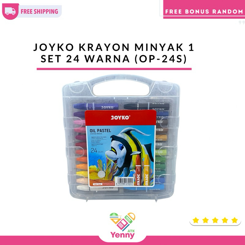 

Joyko Krayon Minyak 1 Set 24 Warna | Joyko Oil Pastel 24 Warna