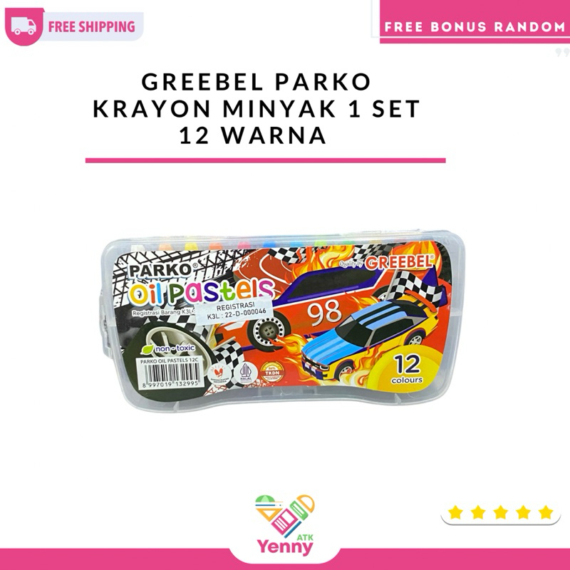 

Greebel Parko Krayon Minyak 1 Set 12 Warna | Greebel Parko Oil Pastel 12 Warna
