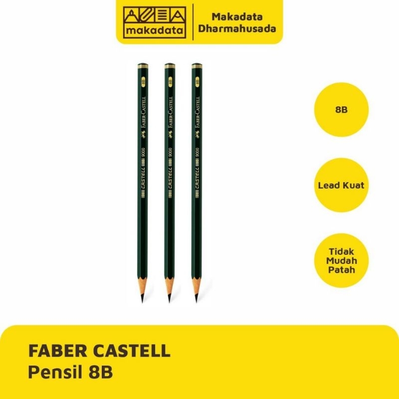 

pensil faber castell 8B hemat lebay