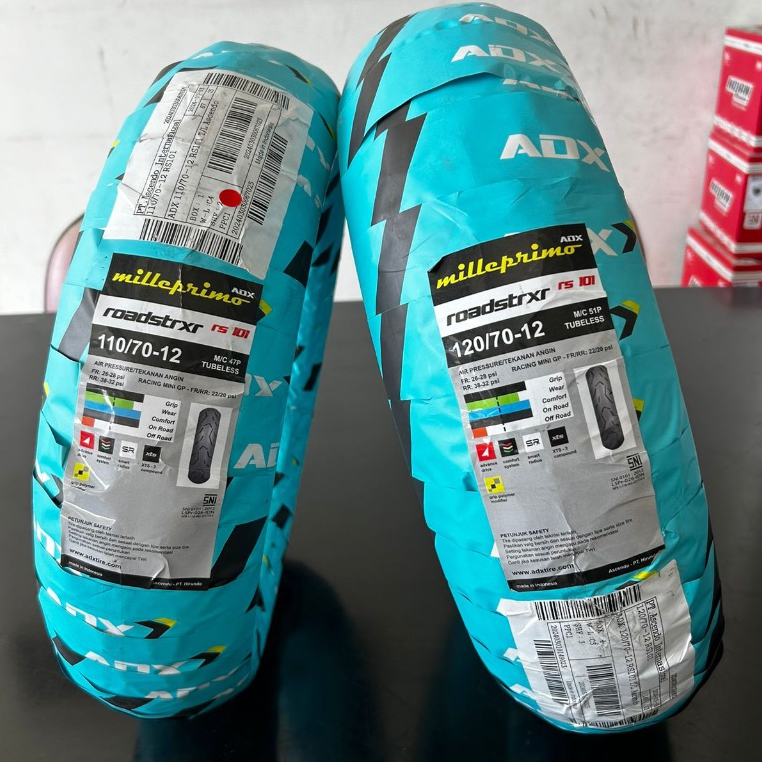 Ban Motor Vespa ADX Milleprimo RSX 101 ring 12 Tubeless Soft Compound