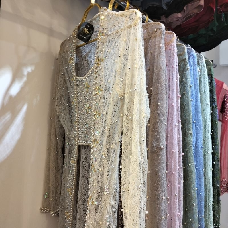 KEBAYA MODEL TILE MOTIF PAYET,MUTIARA(TANPA FURING)