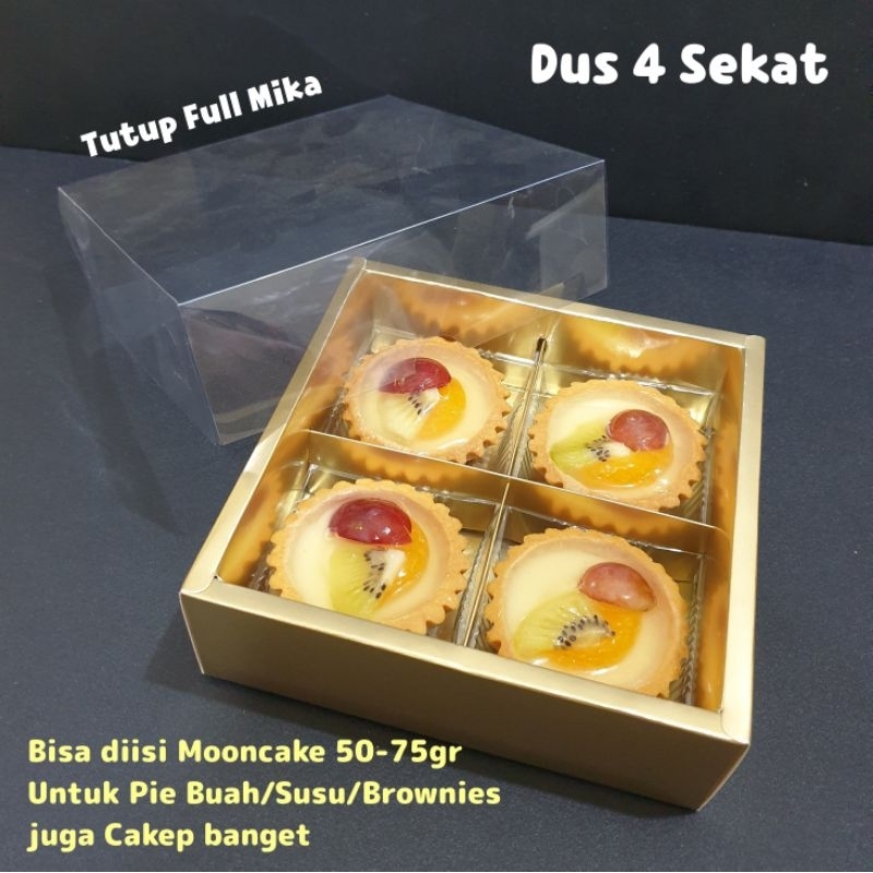 

Dus Sekat 4 Box Hampers Gold Premium Mooncake Pie Susu Buah Brownies