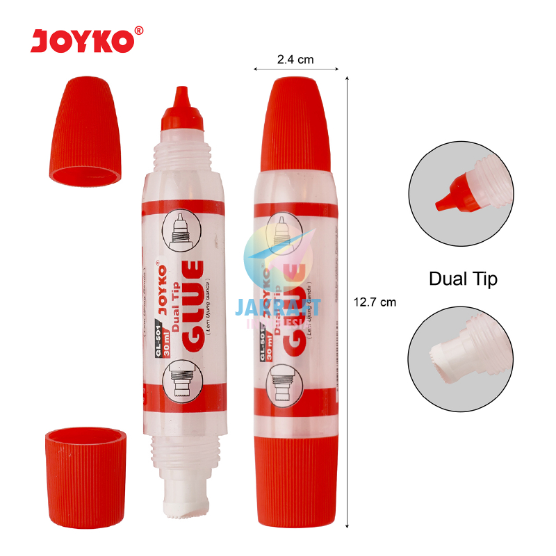 

(1 Pcs) Lem Cair Dual Tip JOYKO GL-501 Paper Glue Kertas Kain Busa Prakarya Serbaguna 35 ml Bening Transparan 2 Sisi Lubang