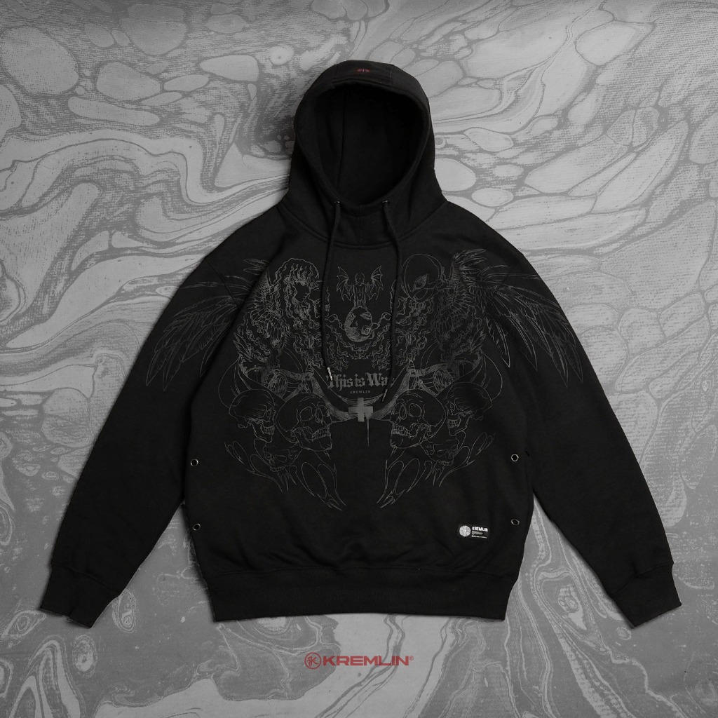 KREMLIN Pullover Hoodie High Neck Black - Griffith