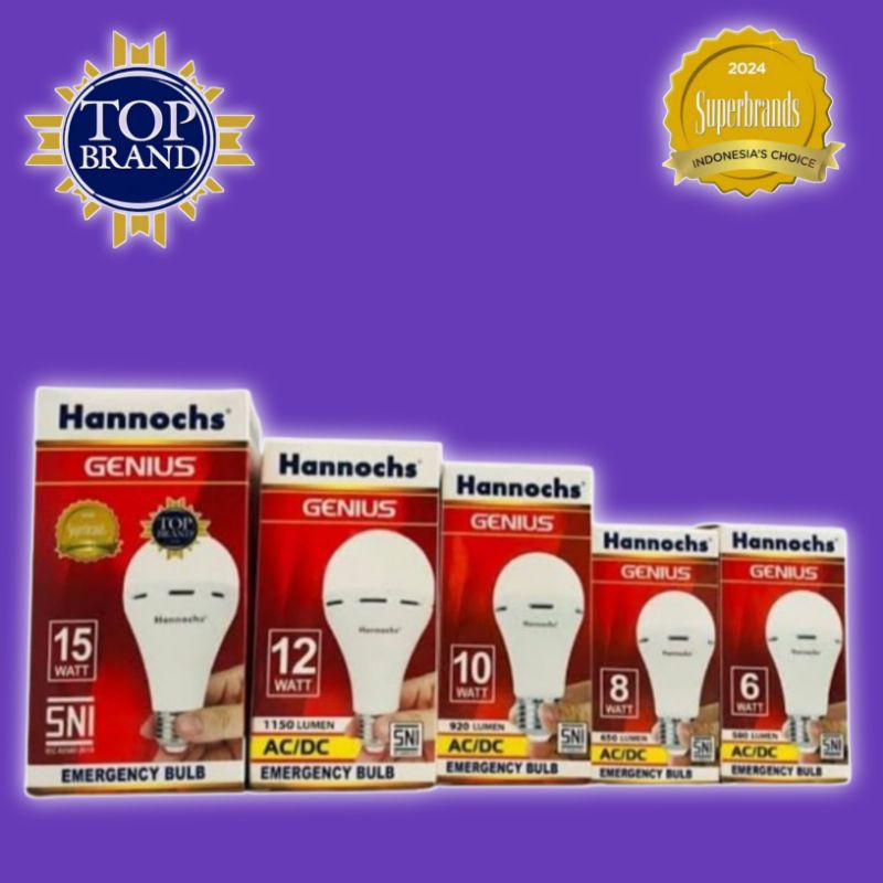 EMERGENCY HANNOCHS GENIUS LAMP LED / 6W - 15W/Magic Lamp LED / Murah