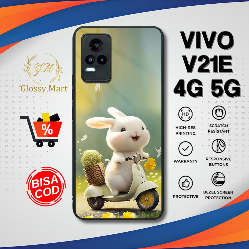 Case Vivo V21E 4G 5G Terbaru Rabbit Cute Hardcase Softcase Glossy Termurah Casing Vivo V21E Terlaris