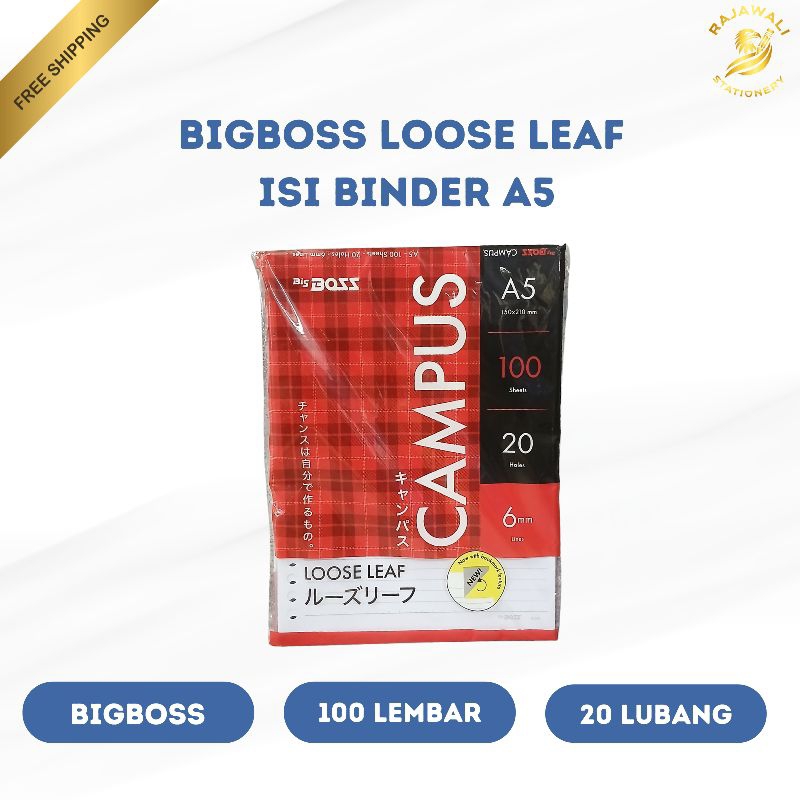 

Big Boss Loose Leaf A5 | 100 Lembar | 20 Lubang