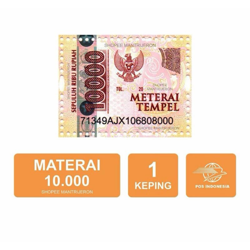 

Materai 10000 1 pcs ORI/ASLI