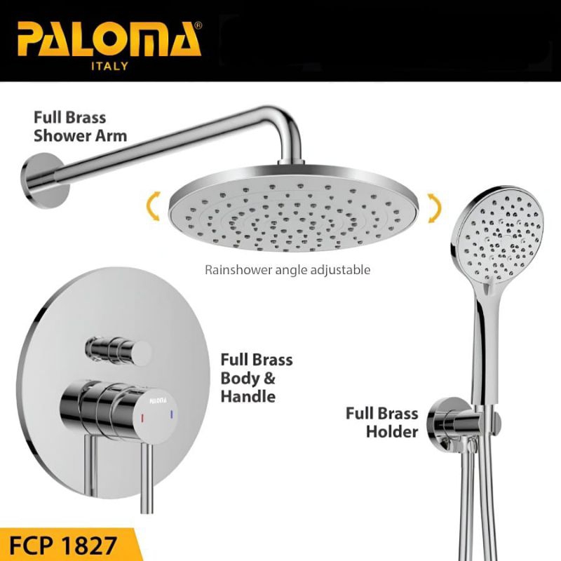 PALOMA FCP 1827 Shower Tanam Concealed Set Keran Kran Panas Dingin